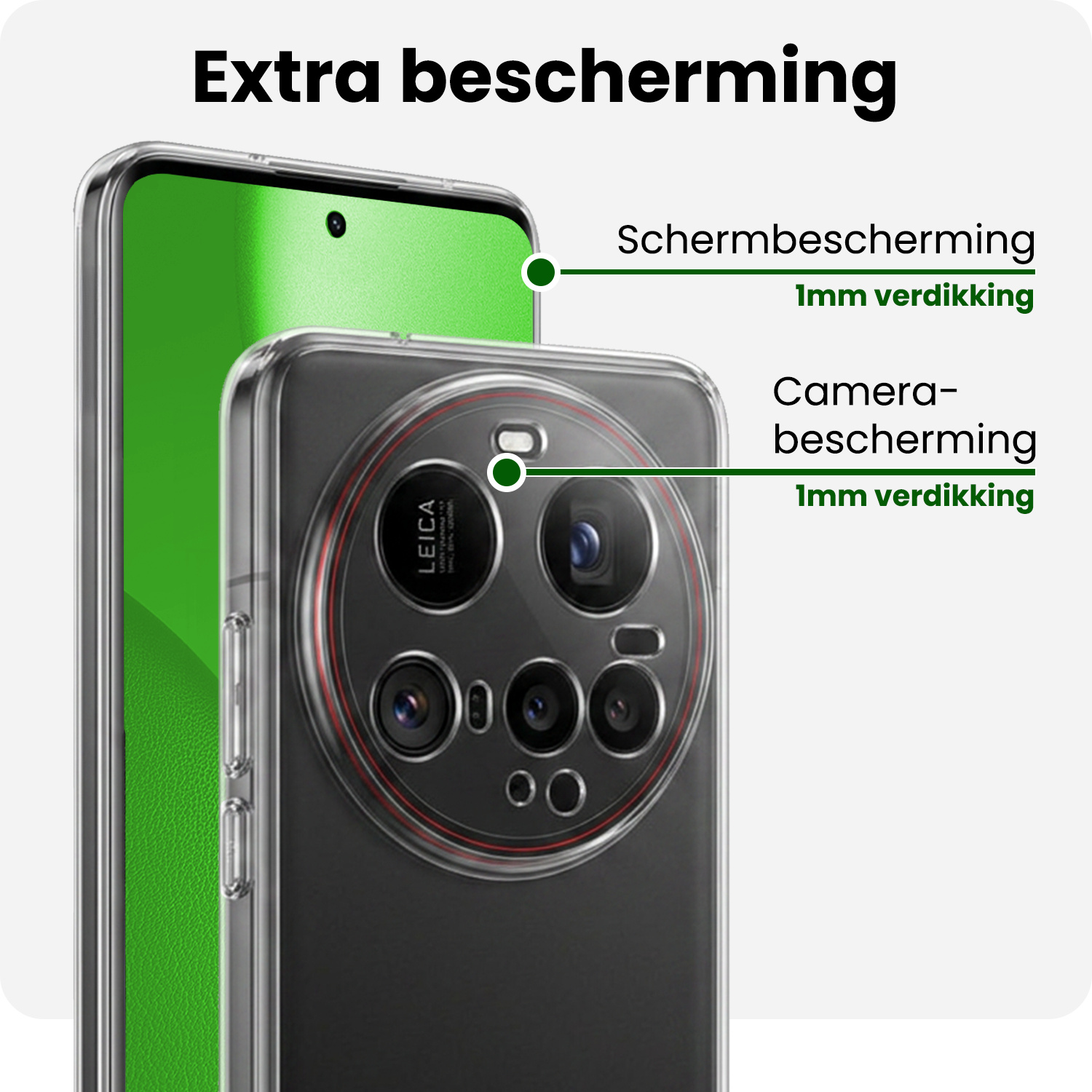 BASEY. BASEY. Xiaomi 15 Ultra Hoesje Siliconen Met Screenprotector - Transparant