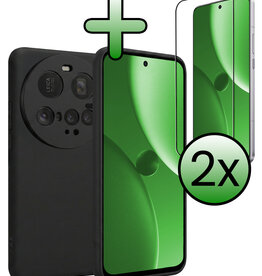 BASEY. BASEY. Xiaomi 15 Ultra Hoesje Siliconen Met 2x Screenprotector - Zwart