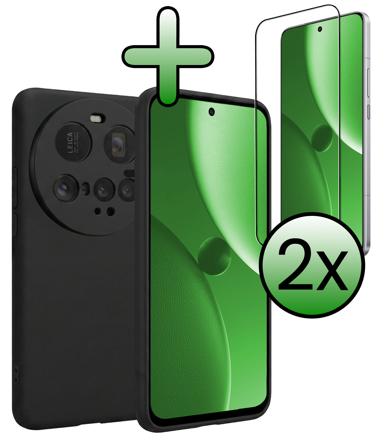 BASEY. BASEY. Xiaomi 15 Ultra Hoesje Siliconen Met 2x Screenprotector - Zwart