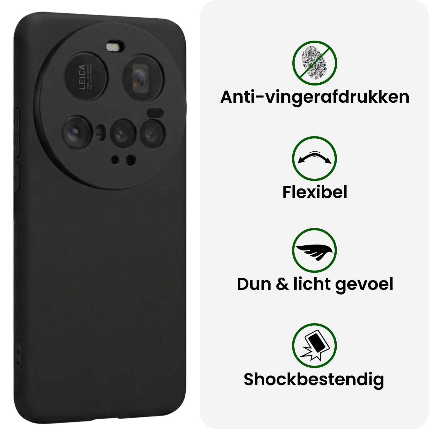 BASEY. BASEY. Xiaomi 15 Ultra Hoesje Siliconen Met 2x Screenprotector - Zwart