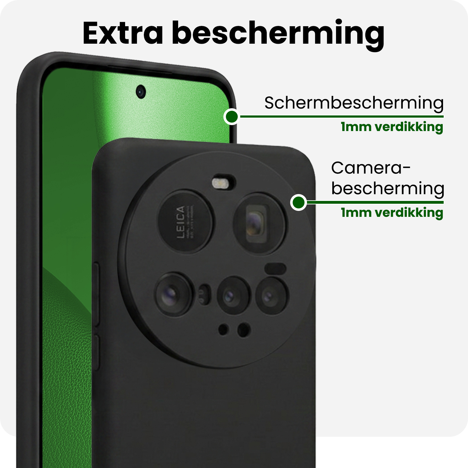 BASEY. BASEY. Xiaomi 15 Ultra Hoesje Siliconen Met 2x Screenprotector - Zwart