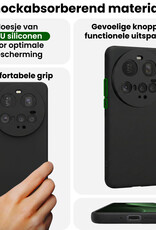 BASEY. BASEY. Xiaomi 15 Ultra Hoesje Siliconen Met 2x Screenprotector - Zwart