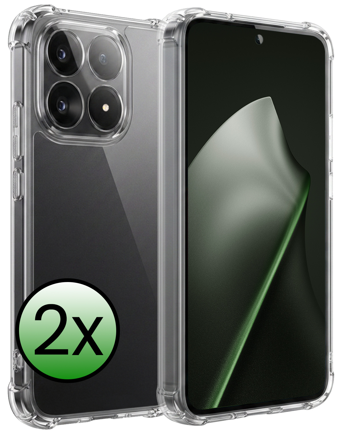 BASEY. BASEY. Xiaomi 15T Hoesje Shockproof - Transparant - 2 PACK