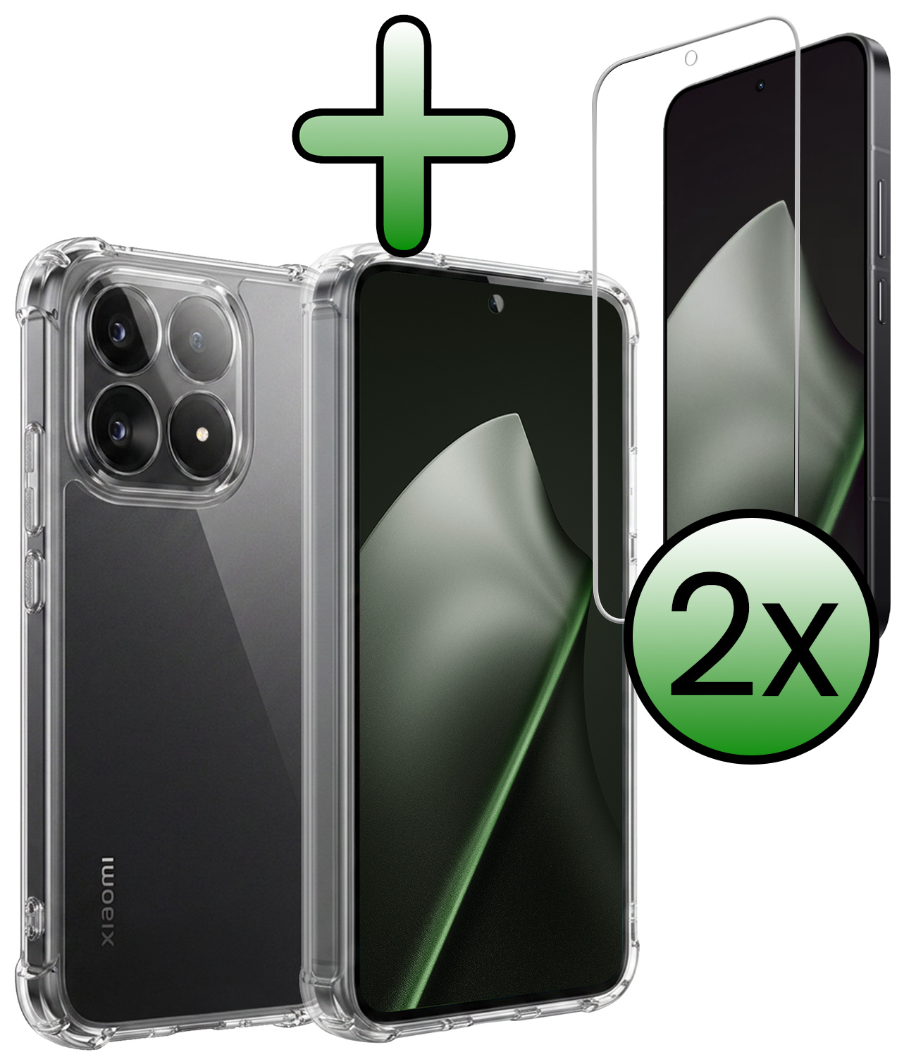 BASEY. BASEY. Xiaomi 15T Hoesje Shockproof Met 2x Screenprotector