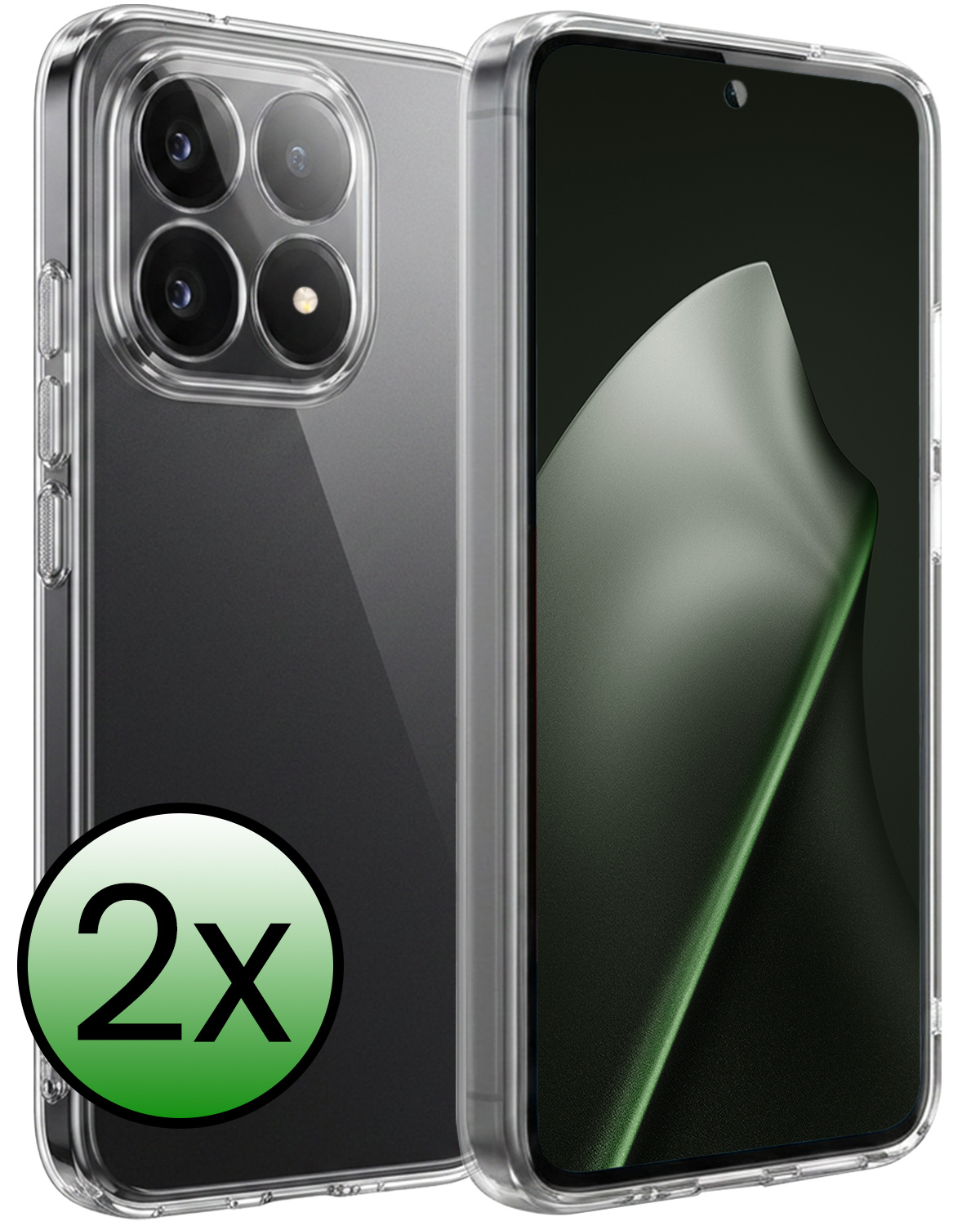 BASEY. BASEY. Xiaomi 15T Hoesje Siliconen - Transparant - 2 PACK
