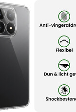 BASEY. BASEY. Xiaomi 15T Hoesje Siliconen Met Screenprotector - Transparant