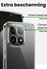 BASEY. BASEY. Xiaomi 15T Hoesje Siliconen Met Screenprotector - Transparant