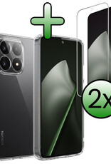 BASEY. BASEY. Xiaomi 15T Hoesje Siliconen Met 2x Screenprotector - Transparant