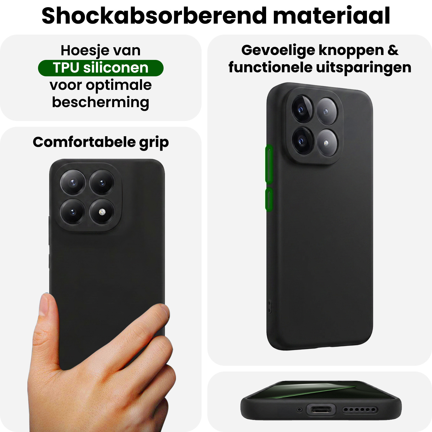 BASEY. BASEY. Xiaomi 15T Hoesje Siliconen - Zwart