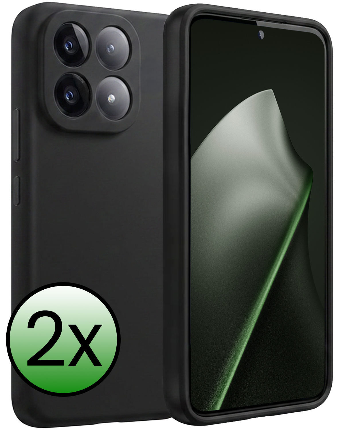 BASEY. BASEY. Xiaomi 15T Hoesje Siliconen - Zwart - 2 PACK