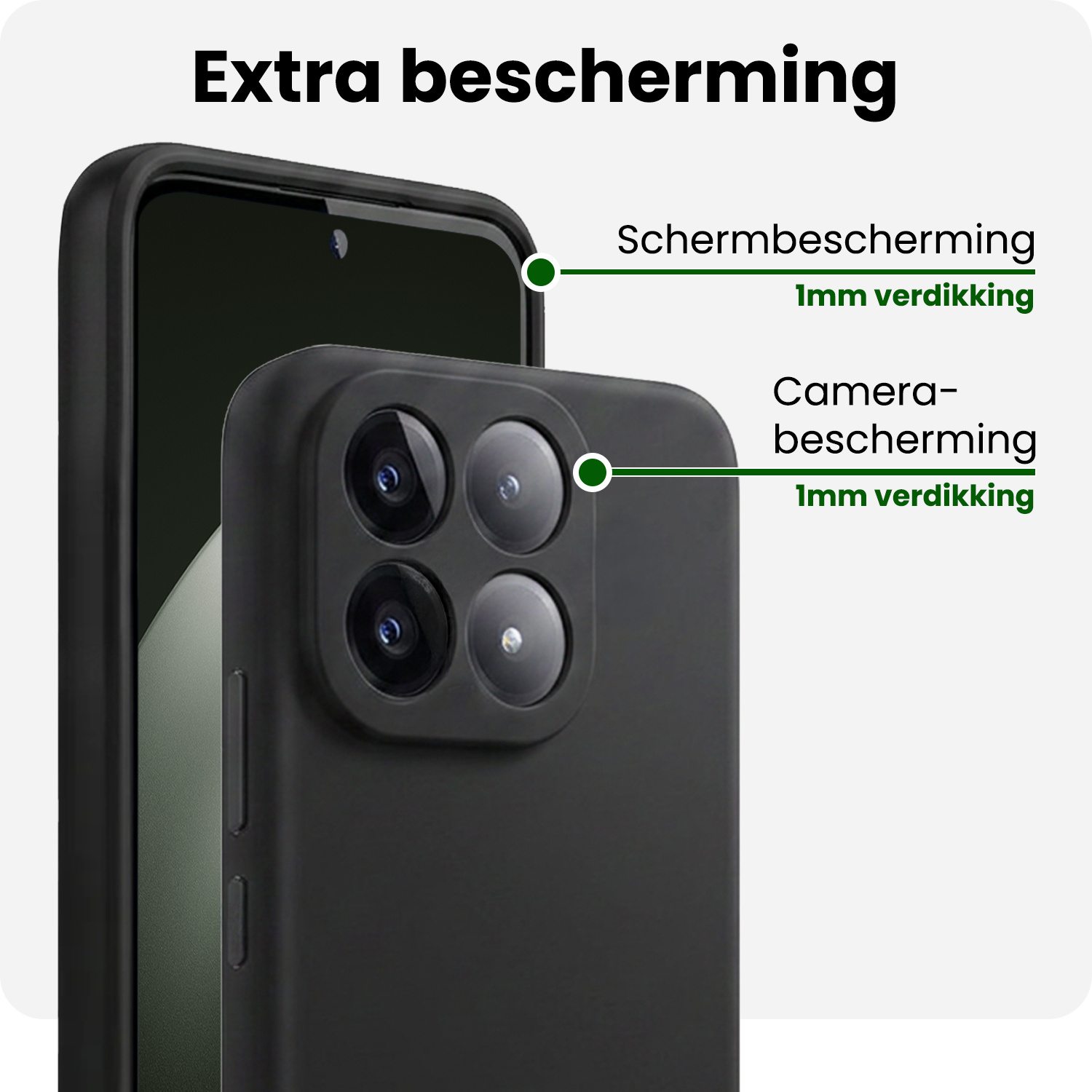 BASEY. BASEY. Xiaomi 15T Hoesje Siliconen - Zwart - 2 PACK