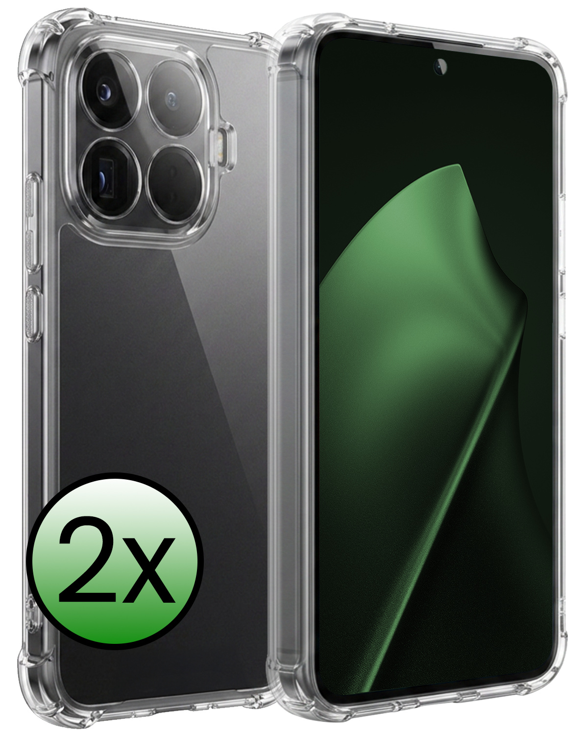 BASEY. BASEY. Xiaomi 15T Pro Hoesje Shockproof - Transparant - 2 PACK