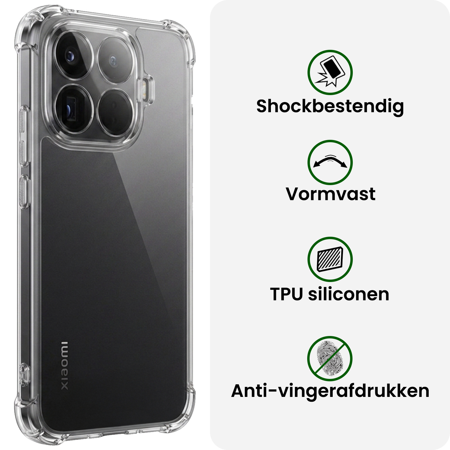 BASEY. BASEY. Xiaomi 15T Pro Hoesje Shockproof - Transparant - 2 PACK