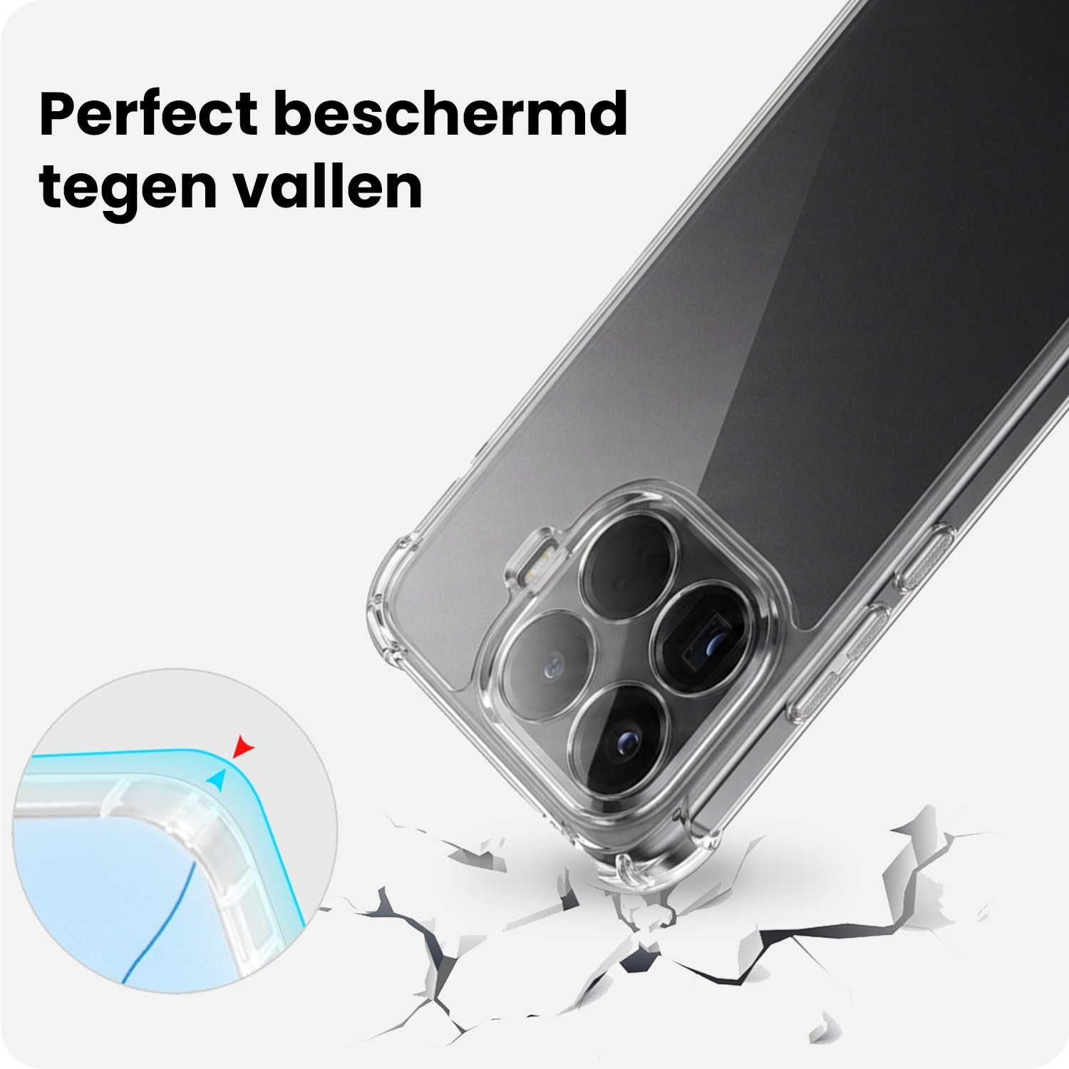 BASEY. BASEY. Xiaomi 15T Pro Hoesje Shockproof - Transparant - 2 PACK