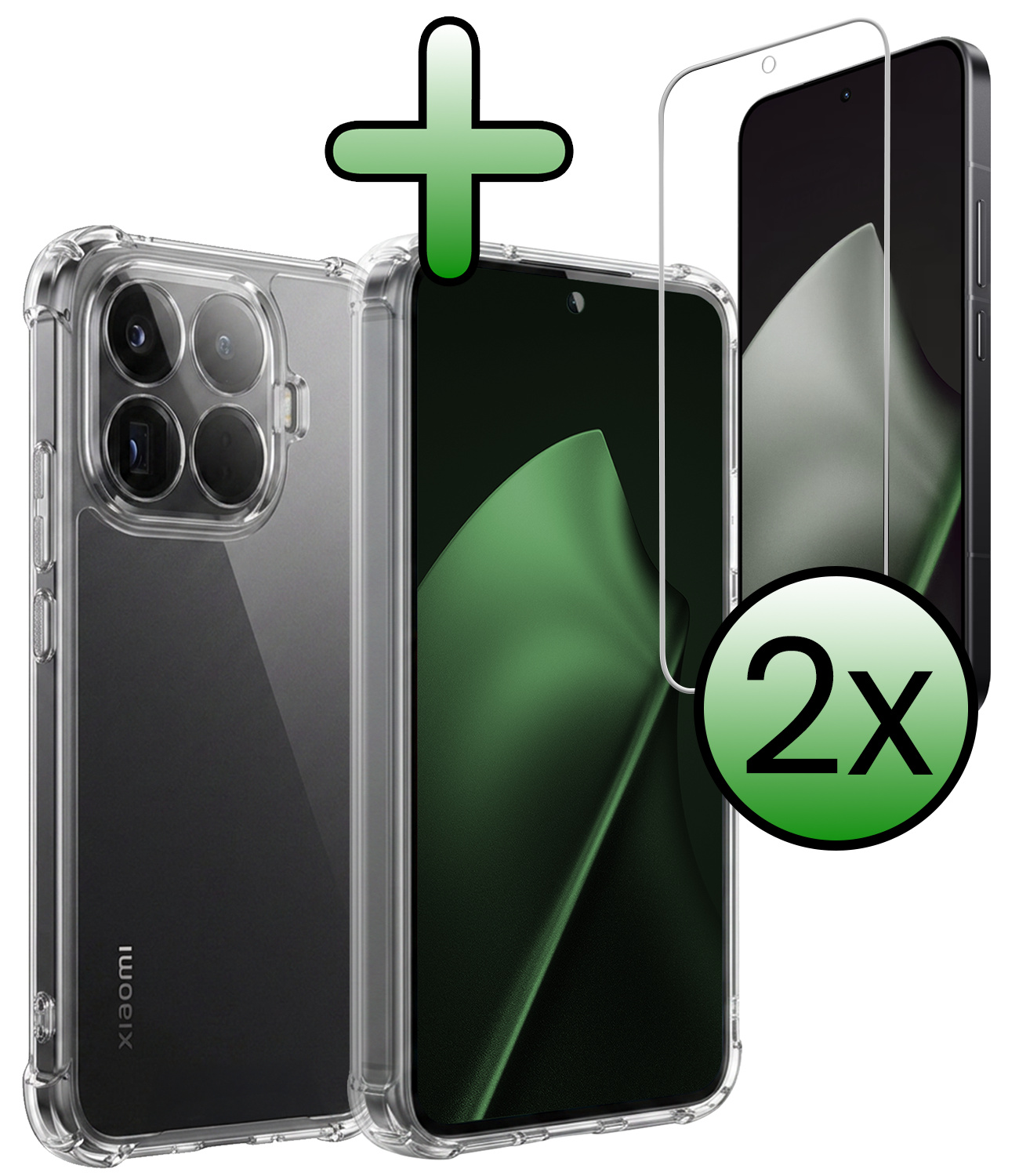 BASEY. BASEY. Xiaomi 15T Pro Hoesje Shockproof Met 2x Screenprotector