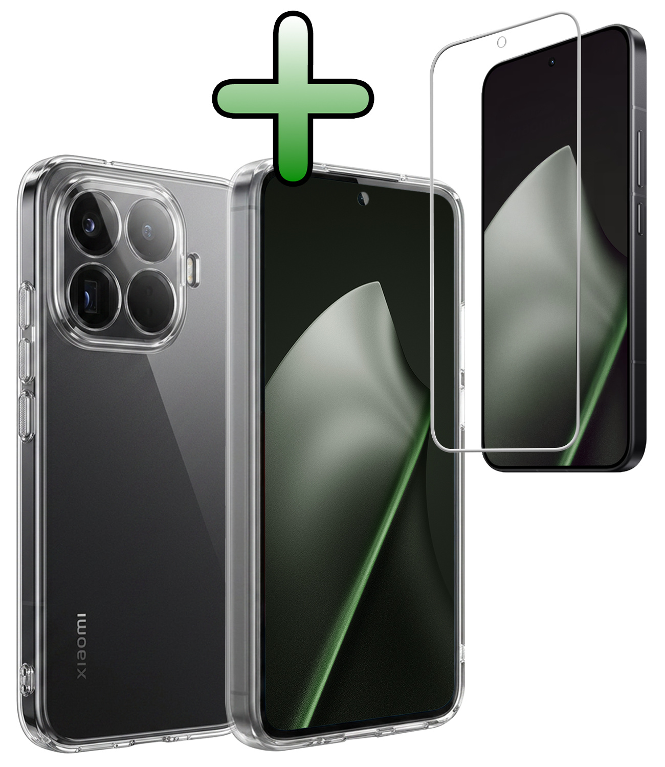 BASEY. BASEY. Xiaomi 15T Pro Hoesje Siliconen Met Screenprotector - Transparant