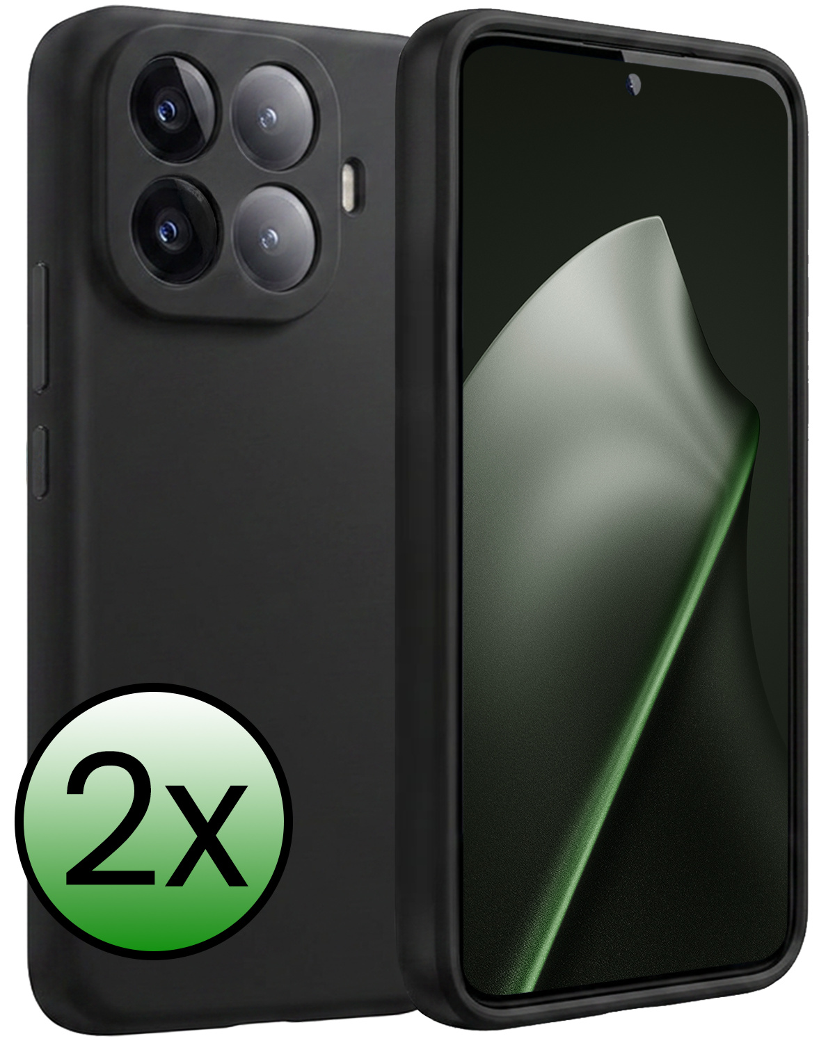 BASEY. BASEY. Xiaomi 15T Pro Hoesje Siliconen - Zwart - 2 PACK