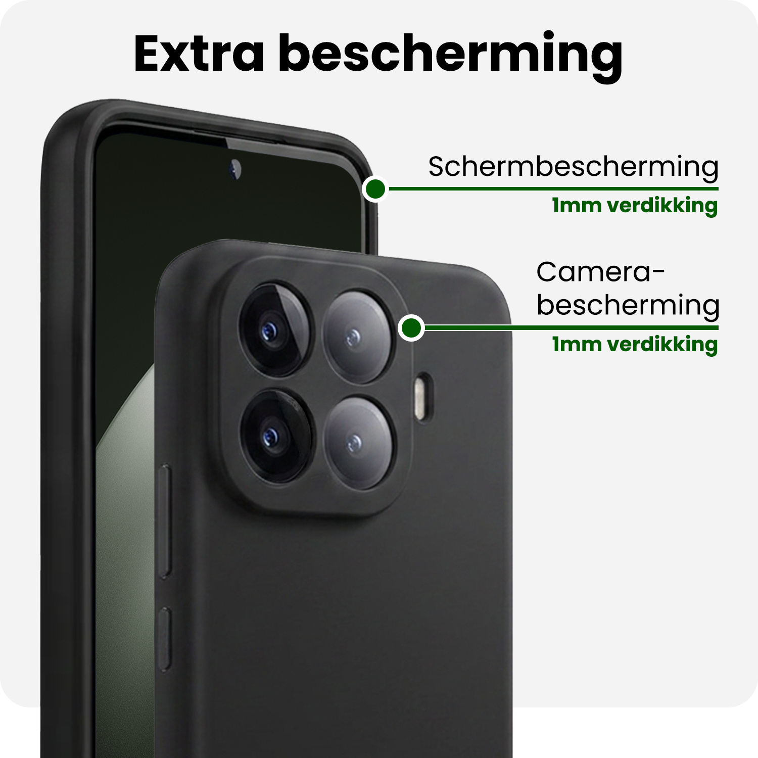 BASEY. BASEY. Xiaomi 15T Pro Hoesje Siliconen - Zwart - 2 PACK