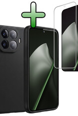BASEY. BASEY. Xiaomi 15T Pro Hoesje Siliconen Met Screenprotector - Zwart