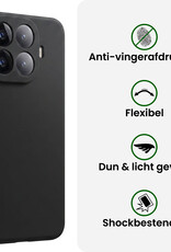 BASEY. BASEY. Xiaomi 15T Pro Hoesje Siliconen Met 2x Screenprotector - Zwart