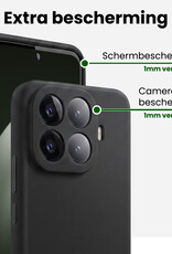 BASEY. BASEY. Xiaomi 15T Pro Hoesje Siliconen Met 2x Screenprotector - Zwart