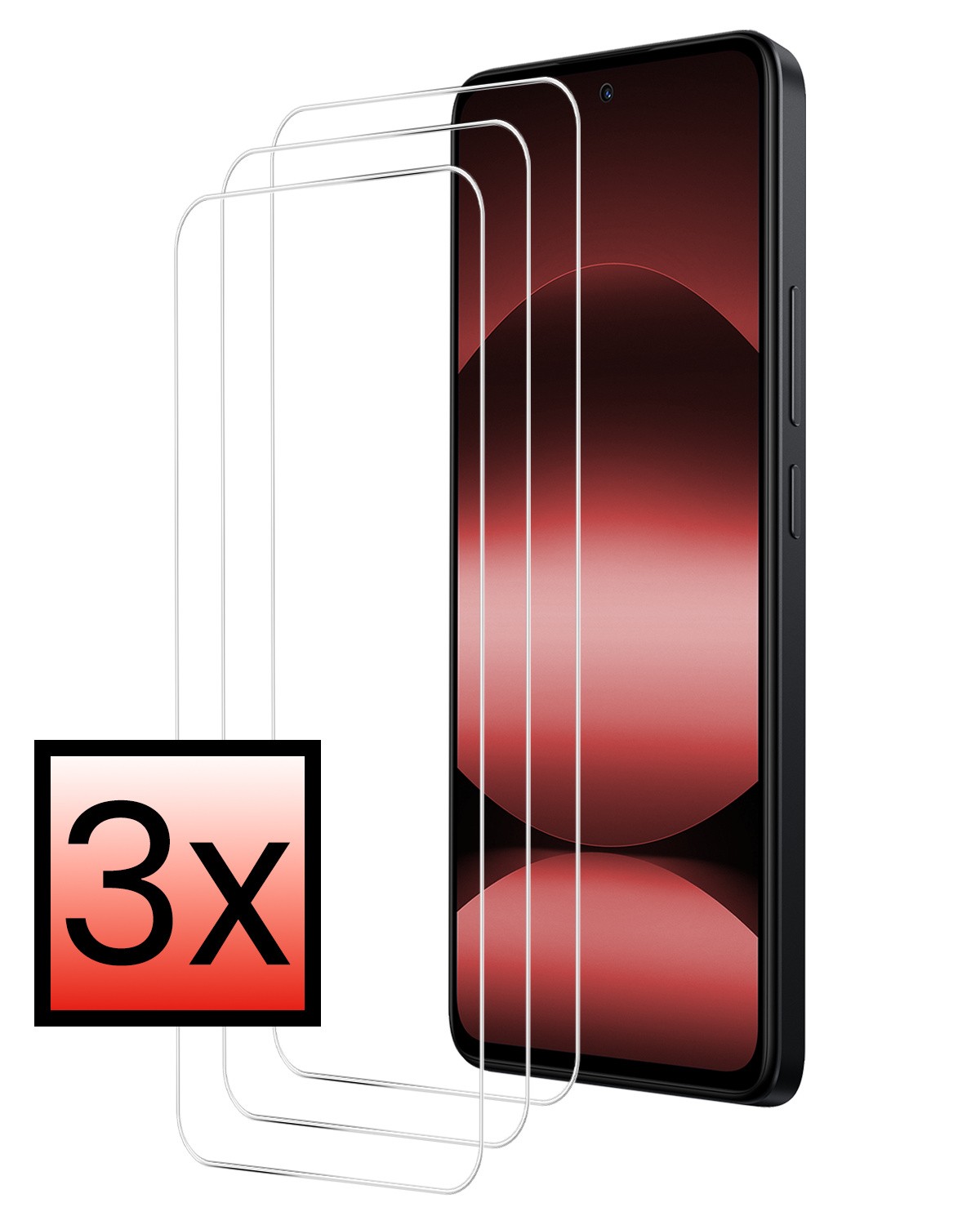 NoXx NoXx Xiaomi Redmi Note 14 5G Screenprotector Glas - 3 PACK
