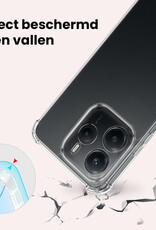 NoXx NoXx Xiaomi Redmi Note 14 5G Hoesje Shockproof - Transparant - 2 PACK