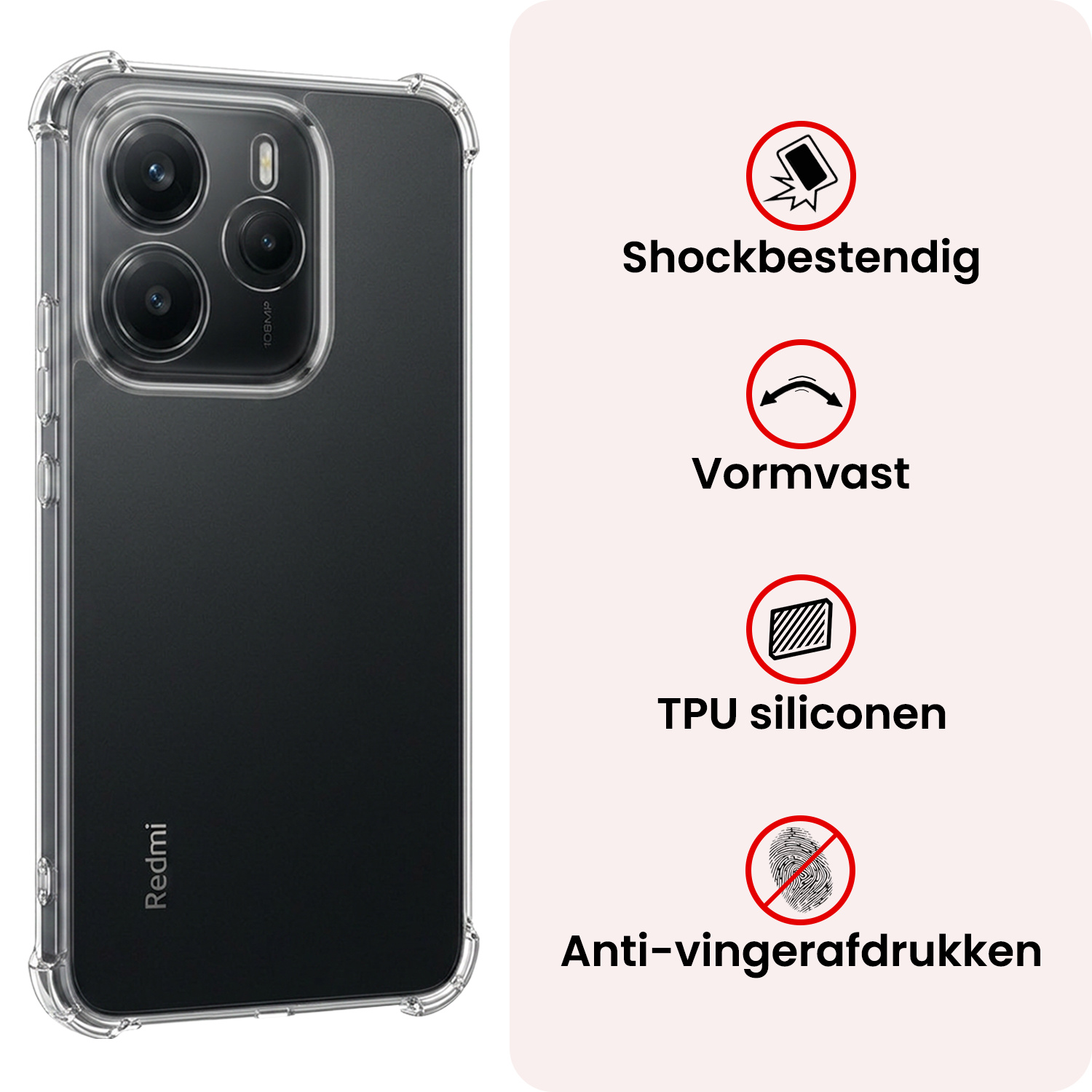 NoXx NoXx Xiaomi Redmi Note 14 5G Hoesje Shockproof Met Screenprotector