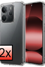 NoXx NoXx Xiaomi Redmi Note 14 5G Hoesje Siliconen - Transparant - 2 PACK