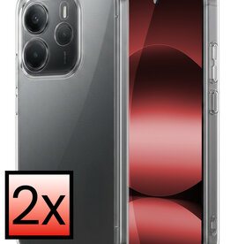 NoXx NoXx Xiaomi Redmi Note 14 5G Hoesje Siliconen - Transparant - 2 PACK