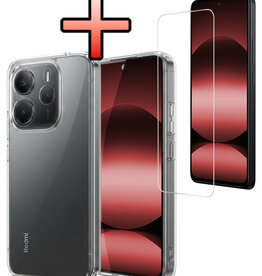 NoXx NoXx Xiaomi Redmi Note 14 5G Hoesje Siliconen Met Screenprotector - Transparant