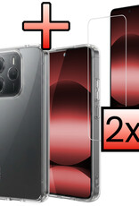NoXx NoXx Xiaomi Redmi Note 14 5G Hoesje Siliconen Met 2x Screenprotector - Transparant