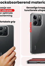 NoXx NoXx Xiaomi Redmi Note 14 5G Hoesje Siliconen Met 2x Screenprotector - Transparant
