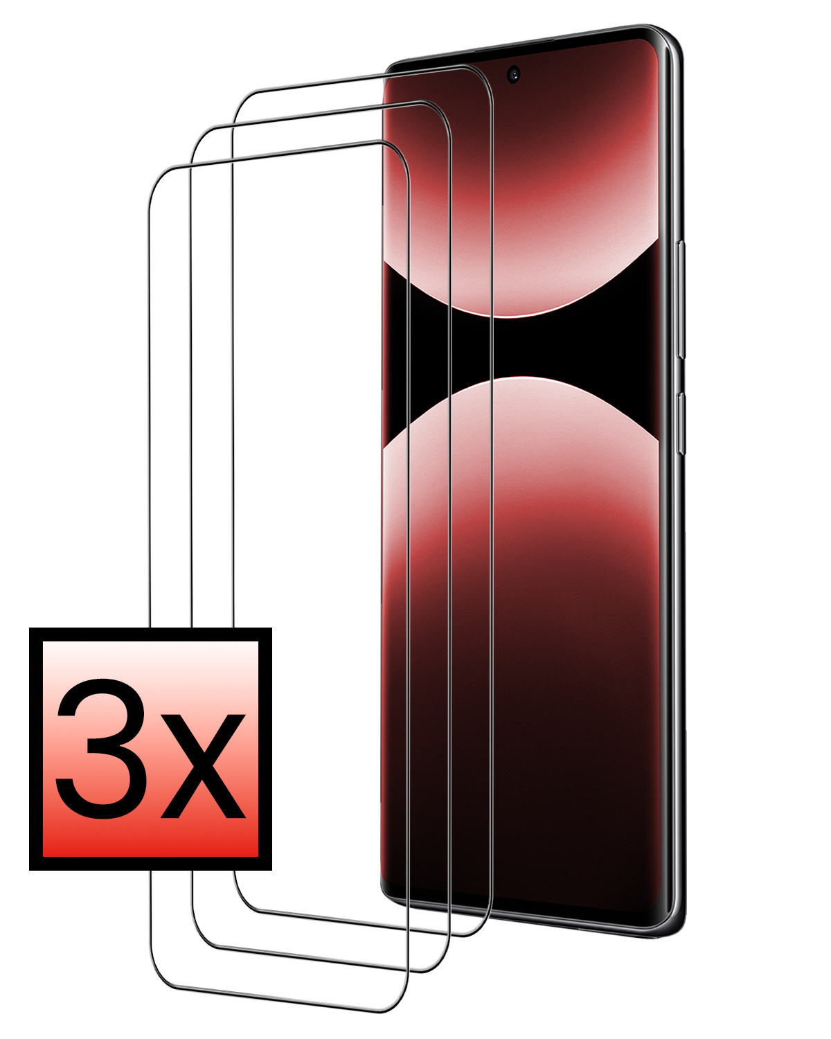 NoXx NoXx Xiaomi Redmi Note 14 Pro 5G Screenprotector Glas - 3 PACK