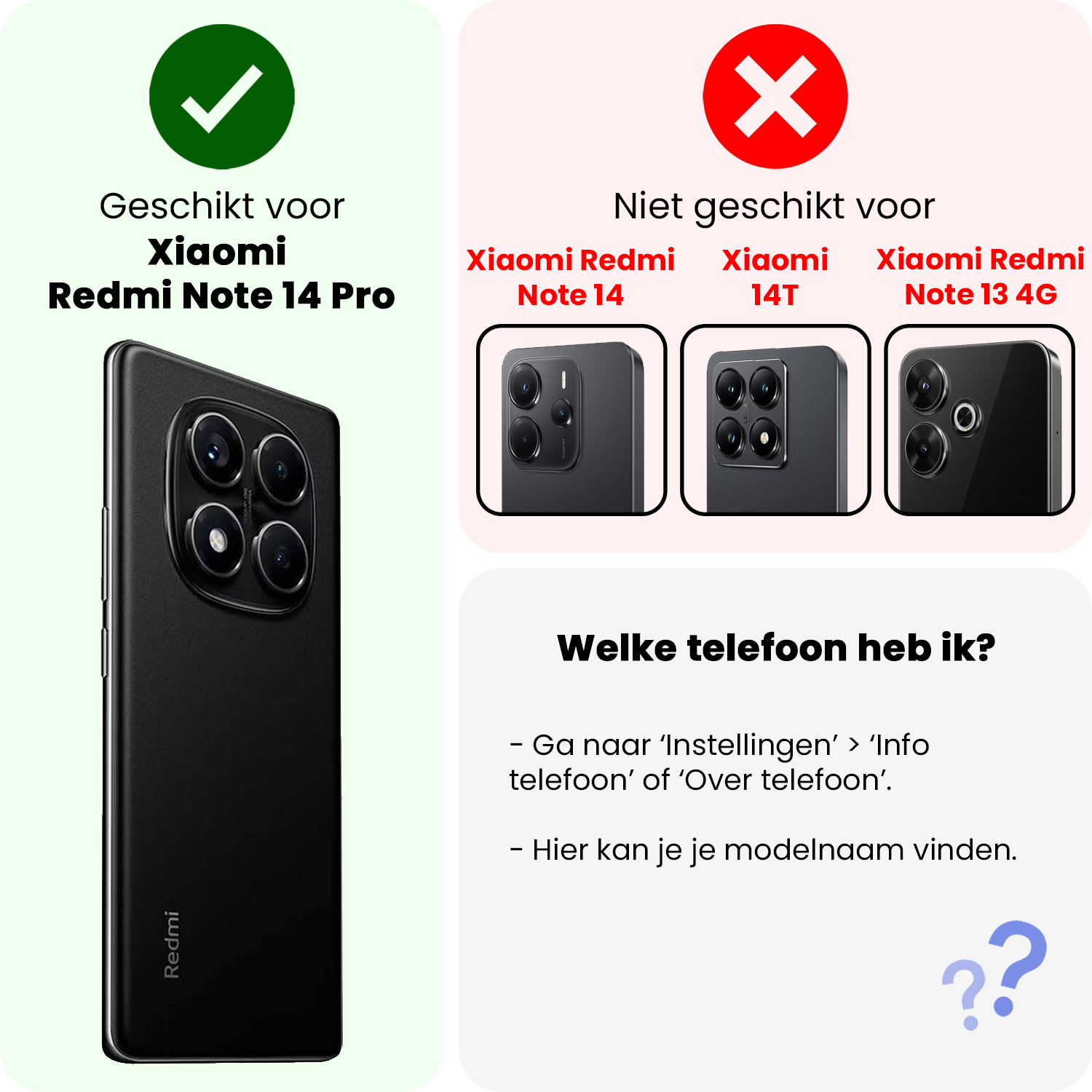 NoXx NoXx Xiaomi Redmi Note 14 Pro 5G Screenprotector Glas - 3 PACK
