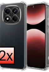 NoXx NoXx Xiaomi Redmi Note 14 Pro 5G Hoesje Shockproof - Transparant - 2 PACK