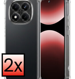 NoXx NoXx Xiaomi Redmi Note 14 Pro 5G Hoesje Shockproof - Transparant - 2 PACK