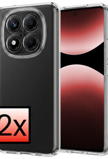 NoXx NoXx Xiaomi Redmi Note 14 Pro 5G Hoesje Siliconen - Transparant - 2 PACK