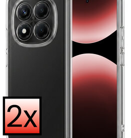 NoXx NoXx Xiaomi Redmi Note 14 Pro 5G Hoesje Siliconen - Transparant - 2 PACK