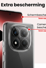 NoXx NoXx Xiaomi Redmi Note 14 Pro 5G Hoesje Siliconen - Transparant - 2 PACK