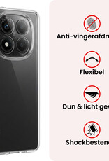NoXx NoXx Xiaomi Redmi Note 14 Pro 5G Hoesje Siliconen Met Screenprotector - Transparant