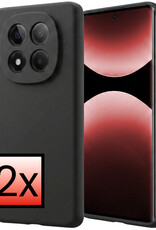 NoXx NoXx Xiaomi Redmi Note 14 Pro 5G Hoesje Siliconen - Zwart - 2 PACK