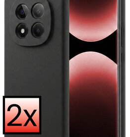 NoXx NoXx Xiaomi Redmi Note 14 Pro 5G Hoesje Siliconen - Zwart - 2 PACK