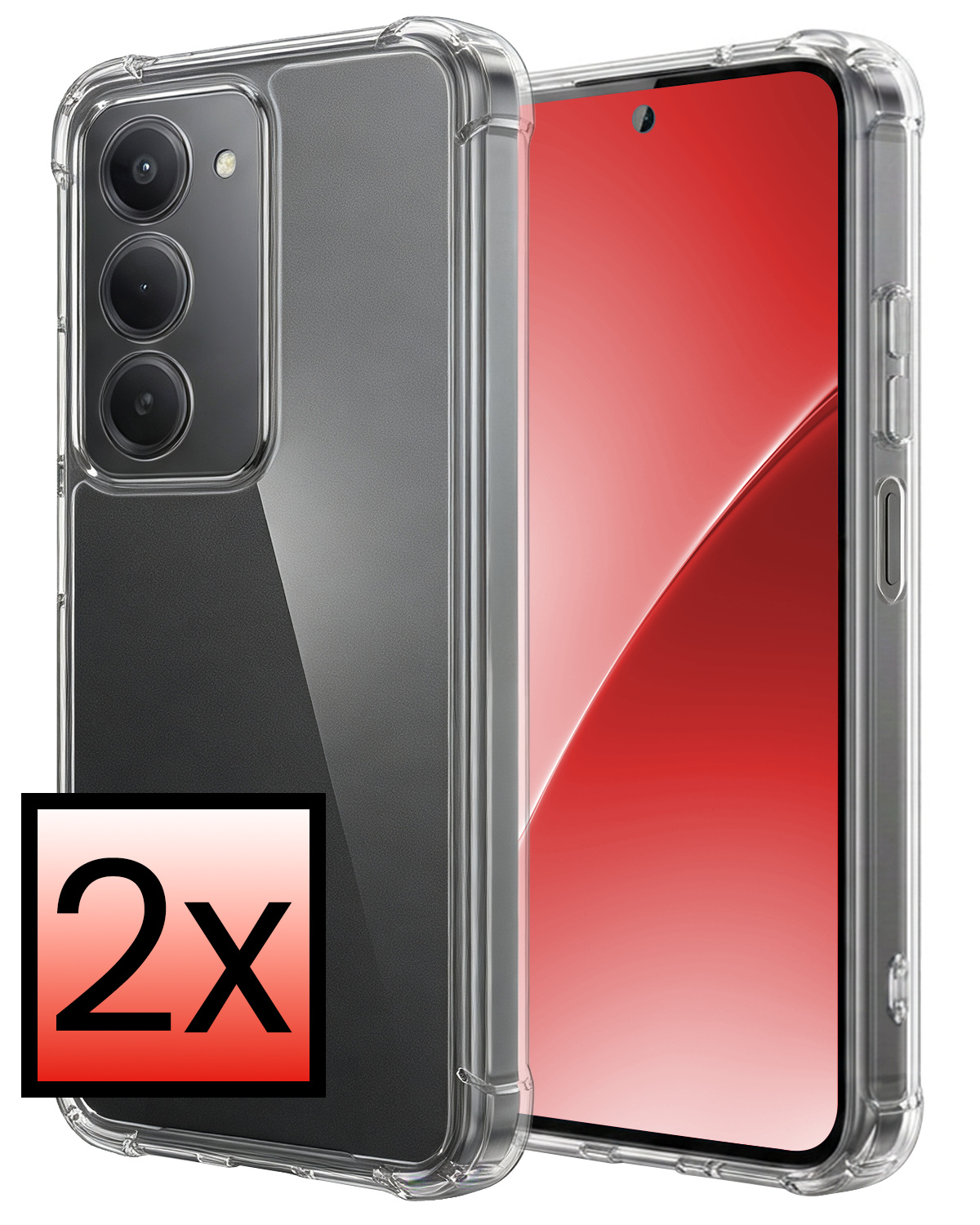 NoXx NoXx Xiaomi 15 Hoesje Shockproof - Transparant - 2 PACK
