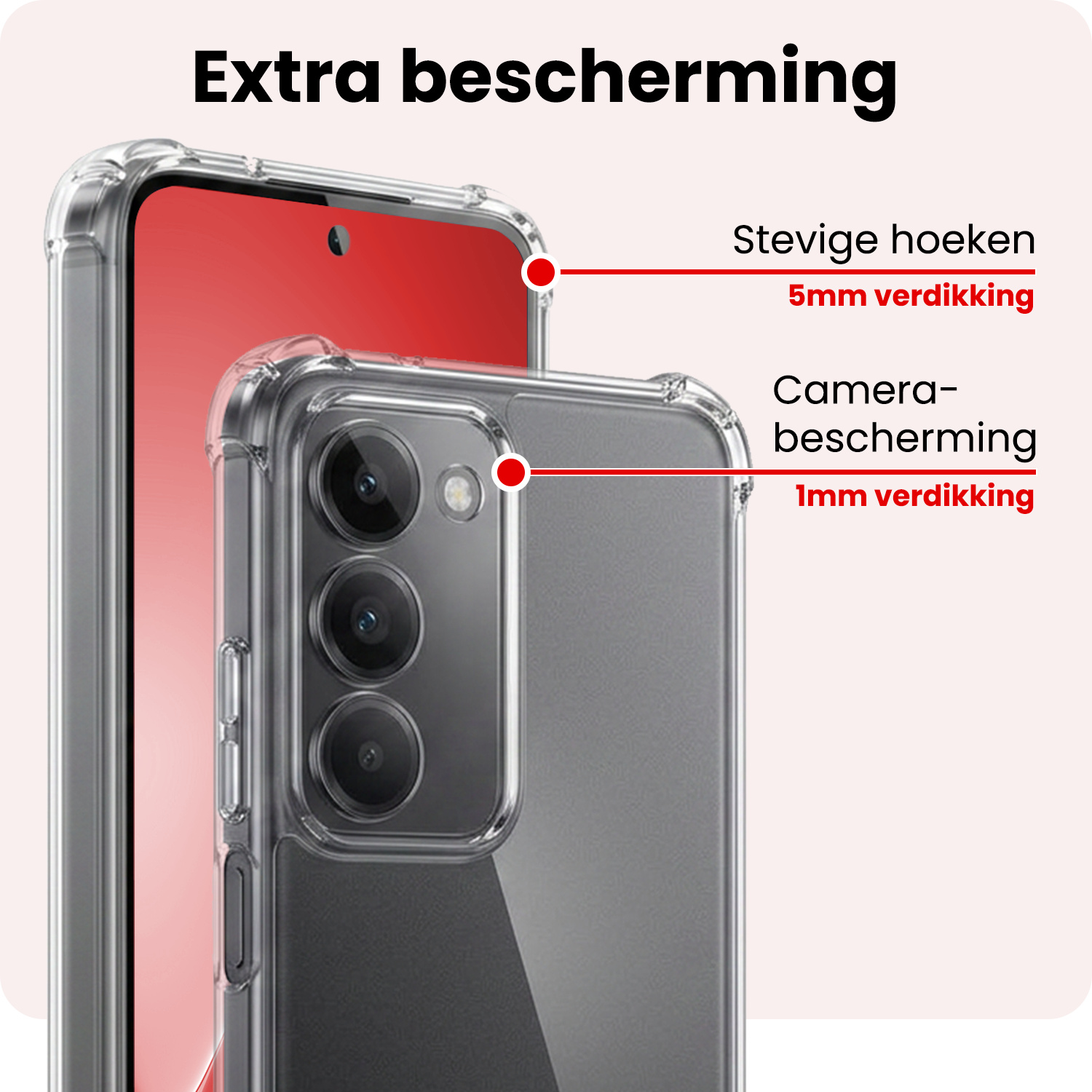 NoXx NoXx Xiaomi 15 Hoesje Shockproof Met Screenprotector