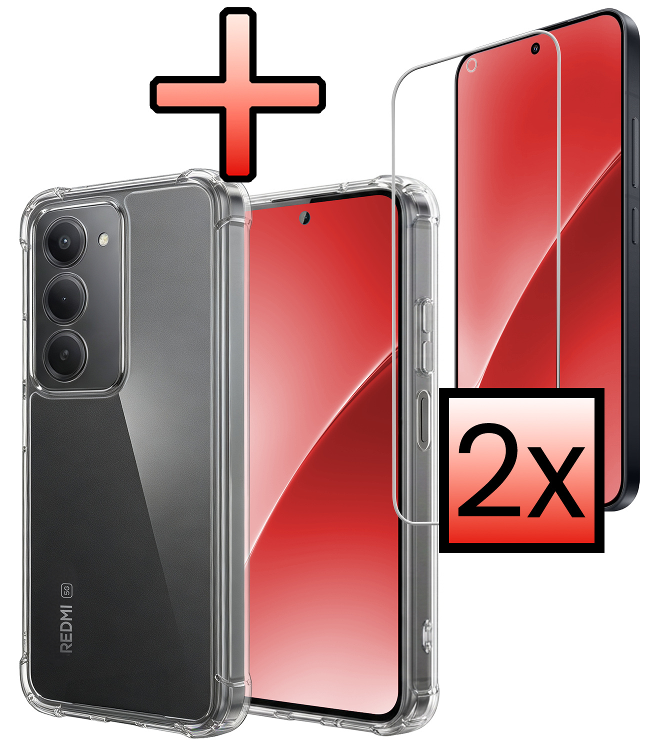 NoXx NoXx Xiaomi 15 Hoesje Shockproof Met 2x Screenprotector