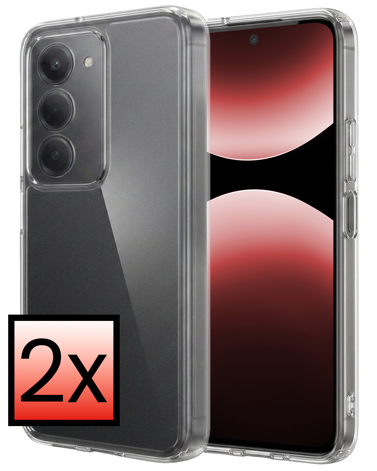 NoXx NoXx Xiaomi 15 Hoesje Siliconen - Transparant - 2 PACK