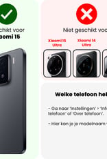 NoXx NoXx Xiaomi 15 Hoesje Siliconen Met Screenprotector - Transparant