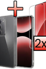 NoXx NoXx Xiaomi 15 Hoesje Siliconen Met 2x Screenprotector - Transparant
