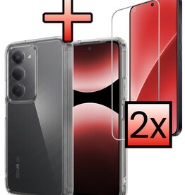 NoXx NoXx Xiaomi 15 Hoesje Siliconen Met 2x Screenprotector - Transparant